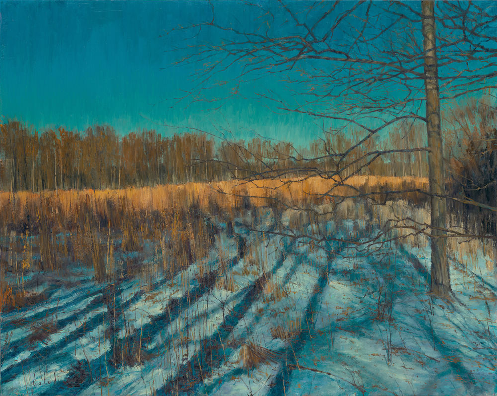 Blue Shadows, Oil on canvas, 30 x 24 in, by Slava Batov