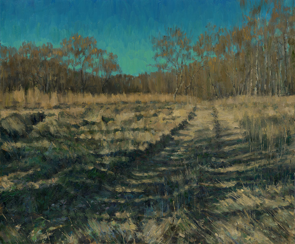 Field Road, Oil on Canvas, 24 x 20 in, by Slava Batov
